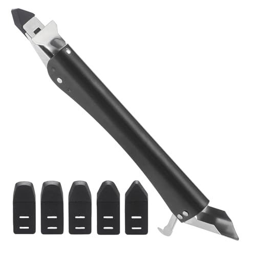 Stainless Steel Caulking Removal Tool Multipurpose Scraper with Ergonomic Grip for Door Window Sealing Projects Grout Tool