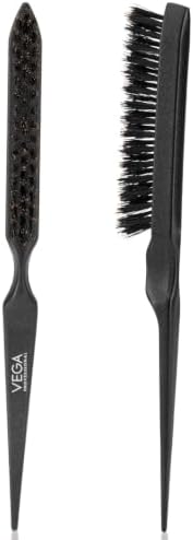 VEGA PROFESSIONAL Teasing Hair Brush with Tail Handle| Hair Styling & Volume Brush, Sleek Finishing, Frizz-Free Styling, Add Volume, Polished and Sleek Hair for Men & Women | Rat Tail Brush (VPPHB-07)