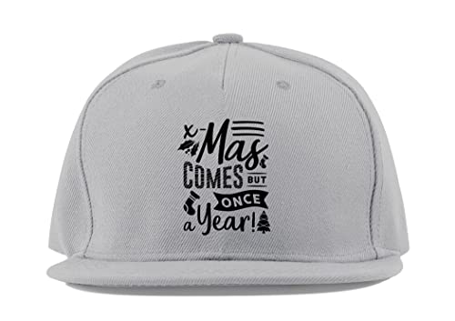 Casquette de baseball coton visière plate sport gris taille unique homme femme