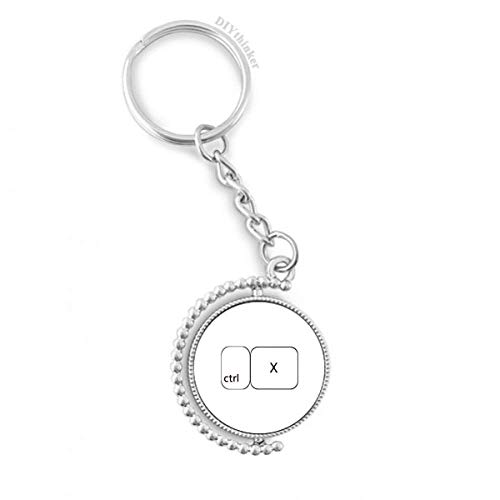 Clavier Symbole Ctrl x porte-clé rotatif multicolore résistant pour trousseaux lourds