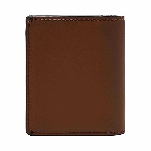 Fossil Men's Joshua Vegan Cactus Leather Slim Minimalist Bifold Front Pocket Wallet, Medium Brown, (Model: Ml4462210) #TOP2