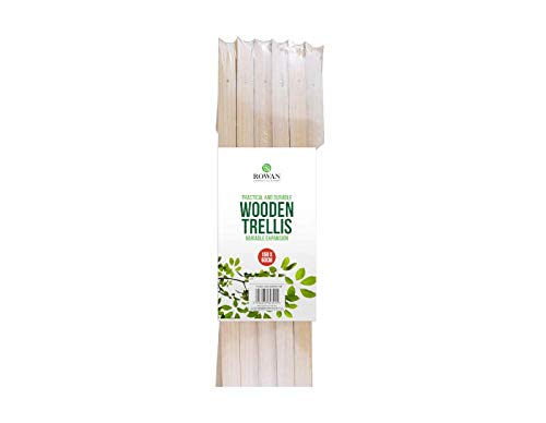 St@llion5ft x 1ft Neutral Wooden Trellis Expandable Diamond Fence Support for Climbing Plants Vine Ivy Rose Cucumbers Clematis for Indoor & Outdoor Decoration, Natural