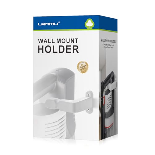 Image of LANMU Wall Mount Holder Compatible with Shark IX141 IZ362H IZ363HT IZ682H Pet Cordless Stick Vacuum, Ultracyclone CH951 CH901 and Dyson V10 V11 V12 V15 Outsize Vacuum