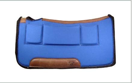 Diamond Wool Contoured Pressure Relief Royal Blue Western Shim Saddle Pad Size 30x30 and 1/2" Thickness
