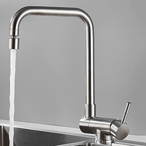 Robinet de cuisine en acier inoxydable brossé durable E-A - 7