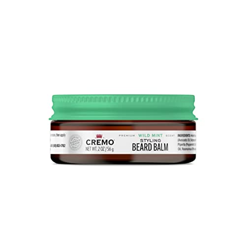 Cremo Styling Beard Balm, Wild Mint Beard Balm, Nourishes, Shapes And Styles Longer, Fuller Beards, 2 Ounces (Packaging May Vary) #TOP4