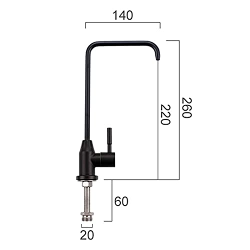 Robinet de cuisine noir avec option eau filtrante intégrée - 3