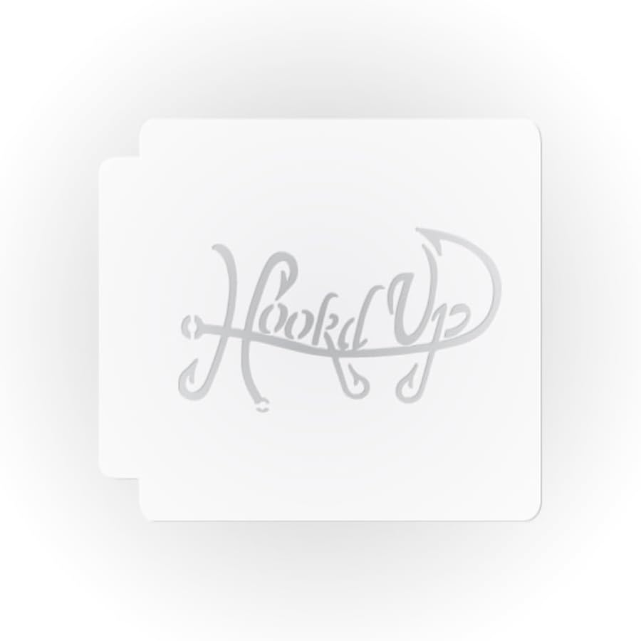 Fishing Hook Hooked Up 783-E066 Stencil (2 inch)