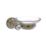 Allied Brass CC-62 Carolina Crystal Collection Wall Mounted Soap Dish, Antique Brass