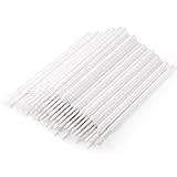 Annhua マイクロアプリケーター 100個入り マイクロ綿棒 使い捨てマイクロスティック 化粧道具 まつげアプリケーター アプリケーター まつ毛 マイクロブラシ マイクロスティック 睫毛育毛剤用ツール アイラッシュ用 ホワイト