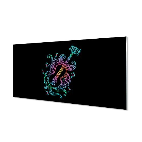 Image murale notes de musique impression sur verre 120 x 60 cm décoration salon