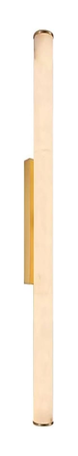 SXSCARKX Wall Light Sconce Spanish Natural Marble Sconces Strip Alabaster All Copper Indoor Lamps for Bedroom Staircase Living Room Corridor(Gold,40cm)