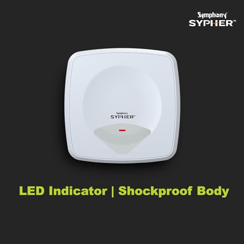 Image of Symphony SYPHER 10 Litre Storage Water Geyser | BEE 5 star Rating Water Heater | 2KW Heating | Glassline Tank | 8 Bar Pressure Compatibility | Warranty: 7 Yr Tank, 3 Yr Heating element, 2 Yr Product