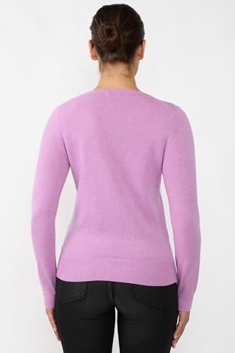 Image of JENNIE LIU Women's 100% Pure Cashmere Long Sleeve Pullover V Neck Sweater