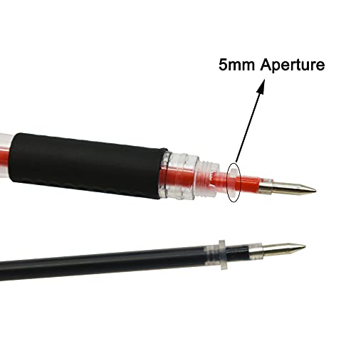 Maydahui 100Pcs Gel Pen Refills 3 Colour Black Blue Red Ink Metal Tip Bullet For School Student Office #TOP4