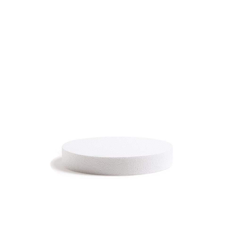 Decora 0173920 POLYSTYRENE Disk Ø 20X5H cm, Polistirolo, Off- White