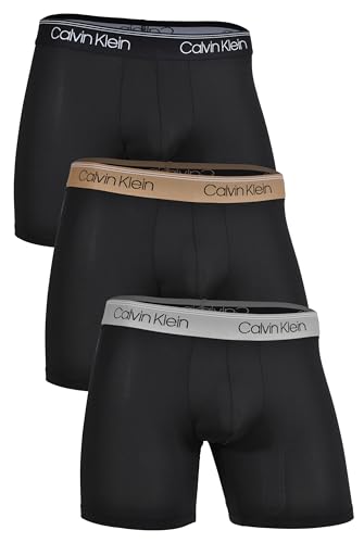 Calzoncillos bóxer Calvin Klein micro elásticos en pack de 3 de color negro para hombre