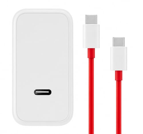 Image of Charger 160W for OnePlus 13R,6 & CE3 with USB to C Cable, High Speed Charging, Smart IC Protection, Lightweight Durable Build Fast Adapter (White)
