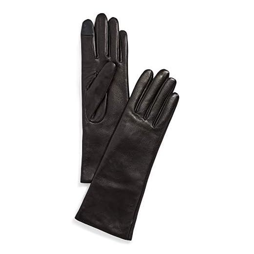 Agnelle Women's Christina Gloves, Black, M