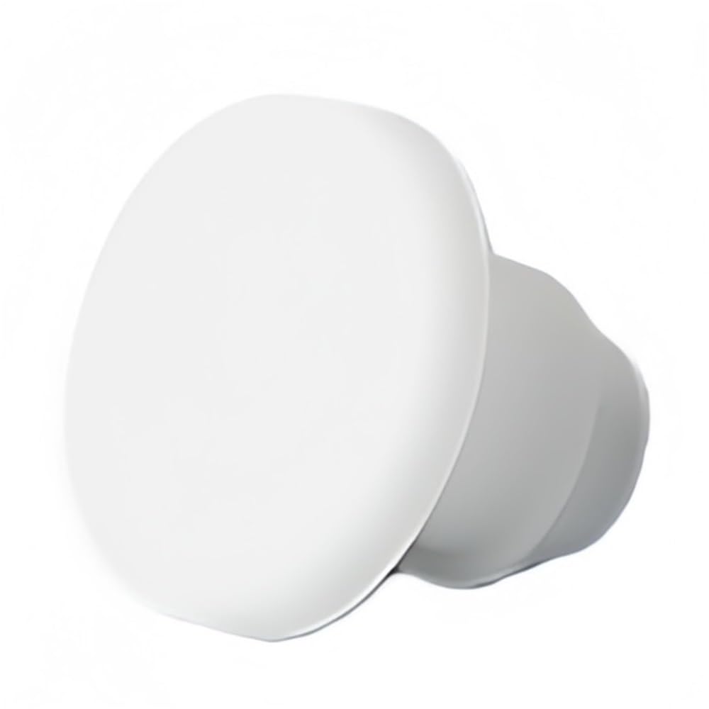 Snap On Silicone Rubber Caps for Sports Equipment, Flexible Stopper Silicone Round Plugs for Instrument(White,7mm)