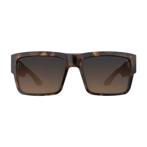 Image of SPY+ - CYRUS, Honey Tort, Happy Dark Brown Fade, Medium-Large, Sunglasses, Unisex, Adult