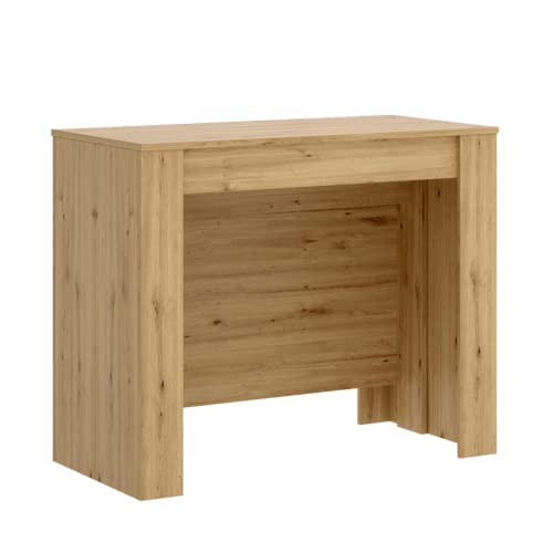 DEKIT GRUPO RIMOBEL Kiona Mesa Consola con 5 Posiciones, Melamina, Nordic, 77x54-239x90 cm