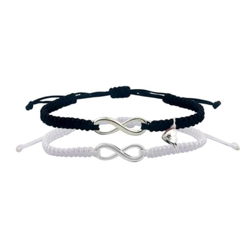 Image of COLORFUL BLING Lucky 8 Infinity Couple Bracelet Braided Leather Rope Bangle Wrist Adjustable Chain Fit 7-9 Inch for Lover Friendship