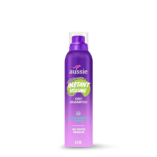Aussie Instant Volume Dry Shampoo Clean Volume Talc-Free Butane-Free for Straight Wavy and Curly Hair 4.9oz