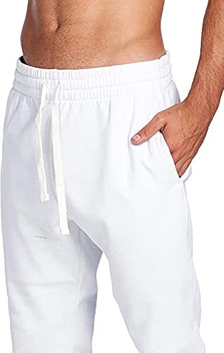 Image of ProGo Men's Casual Jogger Sweatpants Basic Fleece Marled Jogger Pant Elastic Waist