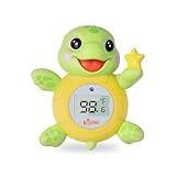 KISSONE Baby Bath Thermometer, Digital Water Temperature Monitor for Newborns & Toddlers, Accurate Temperature Readings, BPA-Free, °F/°C, Floating Turtle Toy with Bath Water Safety