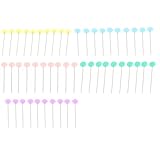 Alfileres de Costura, Aguja de Perla Antioxidante de Acero Inoxidable para Telas para Costura Diaria para el Hogar Fijo (50 alfileres de tresbolillo)