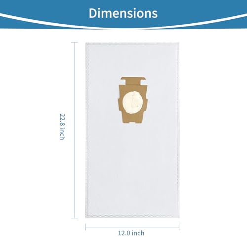 Image of 12 Bags + 4 Belts Vacuum Bags Compatible with Kirby Vacuum Cleaner Bags, Solid Cloth Dust Bag Fit All Kirby Generation & Sentria Models, Part # 205811 204814 204811 Style F