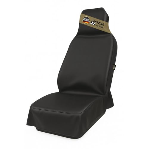 SILUK Universal Autositzbezug wasserdicht – Autositzauflage für Fahrer & Vordersitze | Robuster Schonbezug für Arbeit, Sport, Werkstatt | Auto Sitzschoner Zubehör & Geschenkidee (Kunstleder, Premium)