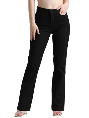 Image of ONLY Women Mild Bootcut Fit High Rise Jeans | Flared Everyday Jeans for Women