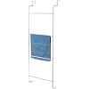 MyGift 4 Tier Over The Door Towel Rack, Bathroom Towel Holder Ladder, Space Saving Over Shower Door Drying Rack for Towels & Blankets, White Metal