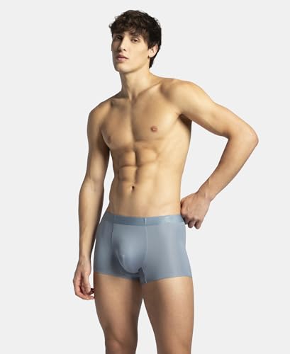 Image of Jockey IC45 Men's Texcelight Microfiber Elastane Stretch Seamfree Bonded Tech Solid Trunk with Internal Breathable Mesh