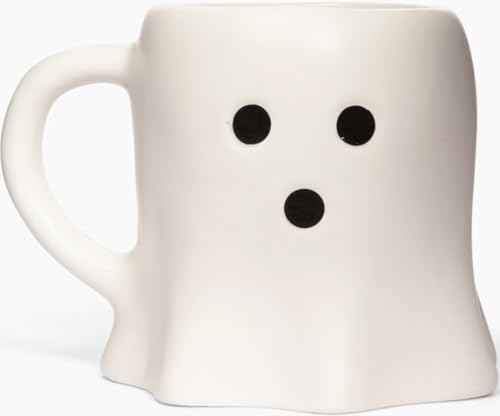 Sweet Water Decor Ghost Halloween Mugs 12 oz - Dishwasher & Microwave Safe, Spooky Coffee Cup for Tea & or Seasonal Brew - Ceramic Ghost