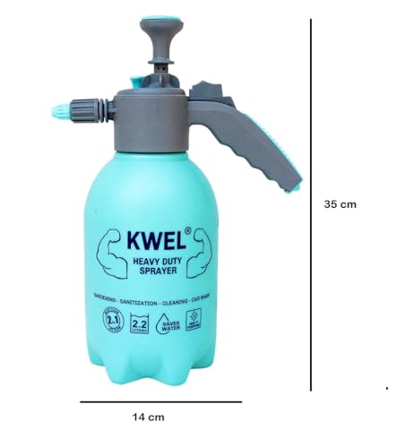 Image of KWEL Rhino Garden Sprayer with Mist & Pressure Jet Flow | Multi Purpose Hand Pressure Sprayer (Blue, 2.2 Litre)