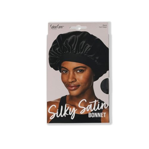 Salon Care Black Satin Bonnet