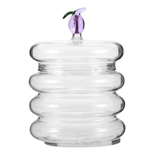 Angoily Tarro de Vidrio Transparente con Tapa Sellada, Recipiente Dividido para Dulces y Frutos Secos, Elegante Contenedor Multiusos para Hogar y Oficina, Almacenamiento Fresco de Snacks
