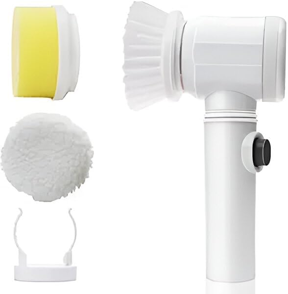 Multi-Functional Electric Cleaning Brush 5-in-1 Magic Power Scrubber – Includes 3 Interchangeable Brush Heads – Ideal for Kitchen, Bathroom, Shower, Tub, Carpet, and Sink Cleaning-image-38