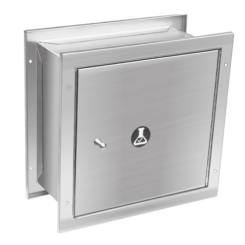 GONGJIANG Pass Through Specimen Cabinet Window Pass Through Specimen Box with Pass Tray and Dual Sided Access Doors Stainless Steel