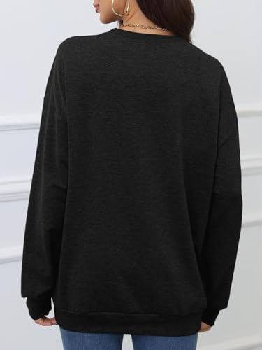 Image of Langwyqu Women's Oversized Sweatshirt Los Angeles California Crewneck Long Sleeve Casual Loose Pullover Tops