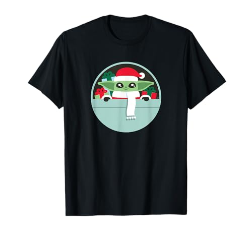 T-shirt Star Wars Grogu avec imprimé cadeaux de Noël coloré en coton