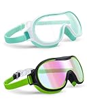 Aegend 2 Pack Swim goggles for Kids 3-15, Anti-Fog Anti-UV Wide Vision Waterproof, No leak Swimming goggles for Boys Girls