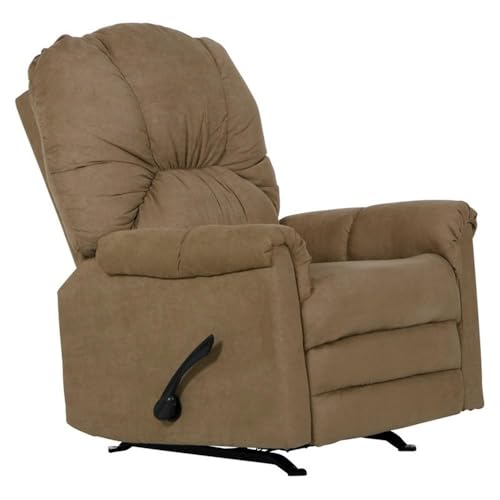 Catnapper Winner Rocker Recliner in Mocha Brown Polyester Microfiber Fabric