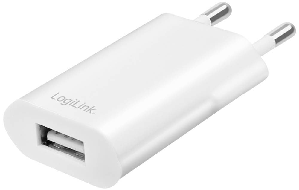 LogiLink Steckdosenadapter Mit 2 USB-Ports – 10,5W Max., Mit Überlastschutz – Für Smartphones & Tablets