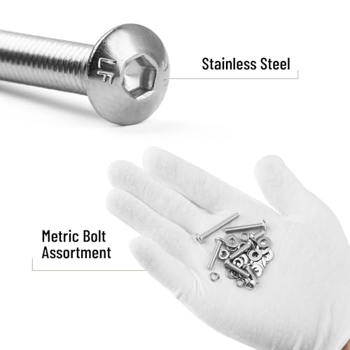 Mr. Pen- Nuts and Bolts Assortment Kit, 370 pcs, Stainless Steel, M4 Screws(7 Sizes 6-30mm) Button Head Socket Cap, M4 Bolts and Nuts Kit with Clear Storage Box - Image 4