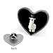 Llama with Black Top Hat Cute Lapel Brooch Pins Fashion Metal Hats Jackets Pins Bag Accessories Gifts Heart Shape