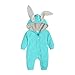 Kleinkind Baby Jungen Mädchen Reißverschluss Strampler Kapuzenoverall Einfarbig Playsuit Langarm Bodysuit Ostern Einteiliges Outfit Frühling Herbst Kleidung, 66, Blau1, 3-6 Monate